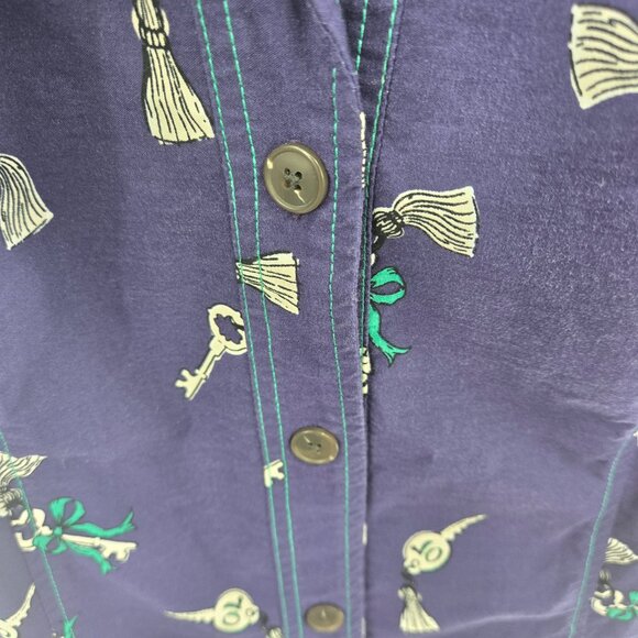 Maeve x Anthropologie Blue Collared Button Front Amelia  Mini Dress Size Large - Picture 9 of 14